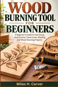 Wood Burning Tool for Beginners: A Beginner's Guide to Tool Setup, Heat Control, Clean Lines, Shading, and Wood-Burning Projects cover