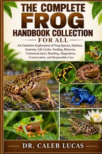 The Complete Frog Handbook Collection for All: An Extensive Exploration of Frog Species, Habitats, Anatomy, Life Cycles, Feeding, Behavior, Communicat cover