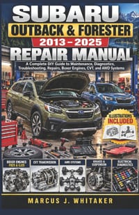 Subaru Outback & Forester 2013-2025 Repair Manual: A Complete DIY Guide to Maintenance, Diagnostics, Troubleshooting, Repairs, Boxer Engines, CVT, and cover