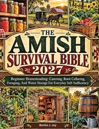The Amish Survival Bible 2027: Beginner Homesteading: Canning, Root Cellaring, Foraging, And Water Storage For Everyday Self-Sufficiency cover