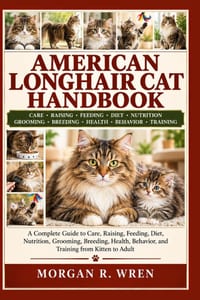 American Longhair Cat Handbook: A Complete Guide to Care, Raising, Feeding, Diet, Nutrition, Grooming, Breeding, Health, Behavior, and Training from K cover