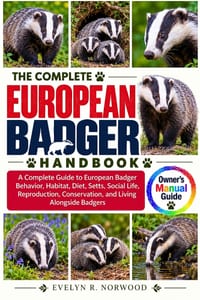 The Complete European Badger Handbook: A Complete Guide to European Badger Behavior, Habitat, Diet, Setts, Social Life, Reproduction, Conservation, an cover