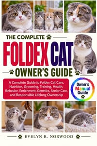 The Complete Foldex Cat Owner's Guide: A Complete Guide to Foldex Cat Care, Nutrition, Grooming, Training, Health, Behavior, Enrichment, Genetics, Sen cover
