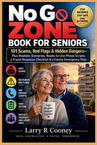 No Go Zone Book for Seniors: 101 Scams, Red Flags & Hidden Dangers-Plus Realistic Scenarios, Ready-to-Use Phone Scripts, a Fraud-Response Checklist & cover