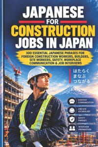 Japanese for Construction Jobs in Japan: 300 Essential Japanese Phrases for Foreign Construction Workers, Job-Site Communication, Tools, Materials, Wo cover