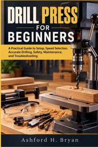 Drill Press for Beginners: A Practical Guide to Setup, Speed Selection, Accurate Drilling, Safety, Maintenance, and Troubleshooting cover