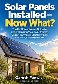 Solar Panels Installed - Now What?: The UK Homeowner's Guide to Understanding Your Solar System, Export Payments, Electricity Bills and Everyday Perfo cover