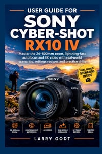 User Guide for Sony Cyber-Shot Rx10 IV: Master the 24-600mm zoom, lightning-fast autofocus and 4K video with real-world scenarios, settings recipes an cover