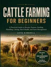 Cattle Farming for Beginners: A Practical Guide to Breeds, Pasture, Feeding, Handling, Calving, Herd Health, and Farm Management cover