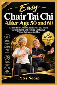 CHAIR TAI CHI After Age 50 and 60: An Illustrated Guide to Moving with Less Strain, Staying Strong, and Building Confidence Without Getting on the Flo cover
