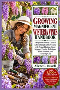 Growing Magnificent Wisteria Vines Handbook: A Beginner-Friendly Guide to Establishing Healthy Wisteria with Proper Planting, Strong Support, Pruning cover