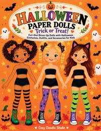 Halloween Paper Dolls: Trick or Treat! Cut-Out Dress-Up Dolls with Halloween Costumes, Outfits, and Accessories for Kids cover