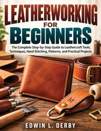 Leatherworking for Beginners: The Complete Step-by-Step Guide to Leathercraft Tools, Techniques, Hand Stitching, Patterns, and Practical Projects cover