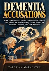 Dementia Accusations: What to Say When a Parent Accuses You of Stealing or a Spouse Suspects Cheating - Calm Scripts for Paranoia, Delusions, and Hurt cover