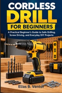 Cordless Drill for Beginners: A Practical Beginner's Guide to Safe Drilling, Screw Driving, and Everyday DIY Projects cover