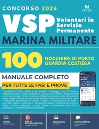 Concorso VSP Marina Militare 2026 - 100 Nocchieri di Porto Guardia Costiera: Manuale di Preparazione e Quiz per Prova Scritta e Accertamenti Attitudin cover