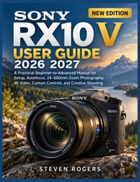 Sony Rx10 V User Guide 2026 2027: A Practical Beginner-to-Advanced Manual for Setup, Autofocus, 24-600mm Zoom Photography, 4K Video, Custom Controls, cover