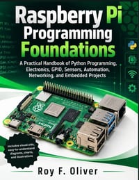 Raspberry Pi Programming Foundations: A Practical Handbook of Python Programming, Electronics, GPIO, Sensors, Automation, Networking, and Embedded Pro cover