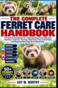 The Complete Ferret Care Handbook: A Practical Handbook for Understanding Ferret Behavior, Nutrition, Exercise, Training, Veterinary Care, Enrichment, cover