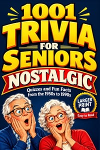 1001 Trivia for Seniors: Easy to Read, Large Print Nostalgic Quizzes and Fun Facts from the 1950s to 1990s cover