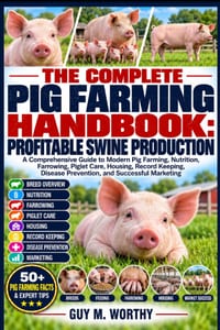 The Complete Pig Farming Handbook: PROFITABLE SWINE PRODUCTION: A Comprehensive Guide to Modern Pig Farming, Nutrition, Farrowing, Piglet Care, Housin cover