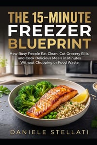 The 15-Minute Freezer Blueprint: How Busy People Eat Clean, Cut Grocery Bills, and Cook Delicious Meals in Minutes Without Chopping or Food Waste cover