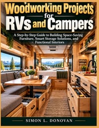 Woodworking Projects for RVs and Campers: A Step-by-Step Guide to Building Space-Saving Furniture, Smart Storage Solutions, and Functional Interiors cover