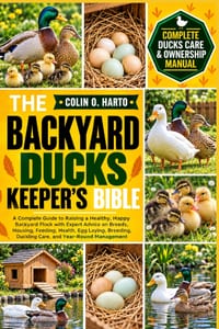 The Backyard Ducks Keeper's Bible: A Complete Guide to Raising a Healthy, Happy Backyard Flock with Expert Advice on Breeds, Housing, Feeding, Health, cover