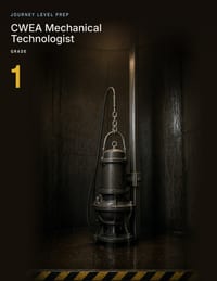 CWEA Mechanical Technologist Grade 1 Practice Questions: 150 Original Questions with Answers, Explanations, and Step-by-Step Math Solutions cover