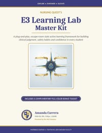 Nursing Quest's E3 Learning Lab Master Kit: A Plug-and-Play, Escape-Room Style Active Learning Framework for Building Clinical Judgment, Safety Habits cover