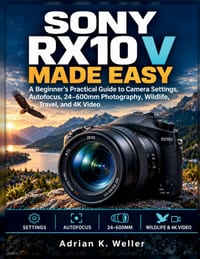 Sony RX10 V Made Easy: A Beginner's Practical Guide to Camera Settings, Autofocus, 24-600mm Photography, Wildlife, Travel, and 4K Video cover