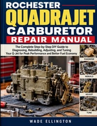 Rochester Quadrajet Carburetor Repair Manual: The Complete Step-by-Step DIY Guide to Diagnosing, Rebuilding, Adjusting, and Tuning Your Q-Jet for Peak cover