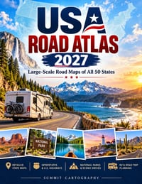 USA Road Atlas 2027: Large-Scale Road Maps of All 50 States cover