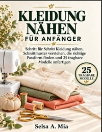 Kleidung Nähen Für Anfänger: Schritt für Schritt Kleidung nähen, Schnittmuster verstehen, die richtige Passform finden und 25 tragbare Modelle anferti cover