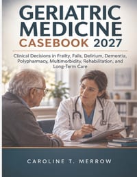 Geriatric Medicine Casebook 2027: Clinical Decisions in Frailty, Falls, Delirium, Dementia, Polypharmacy, Multimorbidity, Rehabilitation, and Long Ter cover