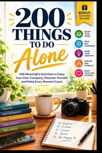 200 Things to Do Alone: 200 Meaningful Activities to Enjoy Your Own Company, Discover Yourself, and Make Every Moment Count cover