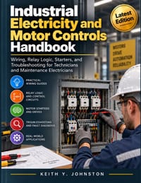 Industrial Electricity and Motor Controls Handbook: Wiring, Relay Logic, Starters, and Troubleshooting for Technicians and Maintenance Electricians cover