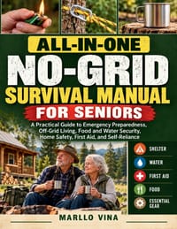 All-in-One No-Grid Survival Manual for Seniors: A Practical Guide to Emergency Preparedness, Off-Grid Living, Food and Water Security, Home Safety, Fi cover