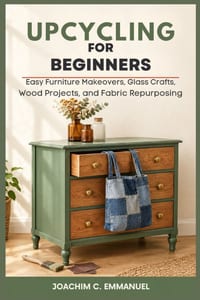 Upcycling For Beginners: Easy Furniture Makeovers, Glass Crafts, Wood Projects, and Fabric Repurposing cover