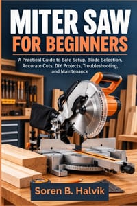 Miter Saw for Beginners: A Practical Guide to Safe Setup, Blade Selection, Accurate Cuts, DIY Projects, Troubleshooting, and Maintenance cover