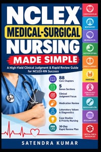 NCLEX Medical-Surgical Nursing Made Simple: A High-Yield Clinical Judgment & Rapid Review Guide for NCLEX-RN Success cover
