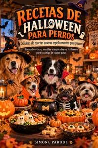 Recetas de Halloween para perros: 50 ideas de recetas caseras y espeluznantes para perros cover