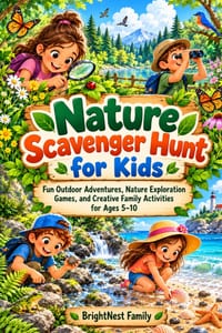 Nature Scavenger Hunt for Kids: Fun Outdoor Adventures, Nature Exploration Games, and Creative Family Activities for Ages 5-10 cover