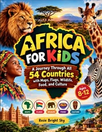 Africa for Kids Ages 8-12: A Journey Through All 54 Countries with Maps, Flags, Wildlife, Food, and Culture cover