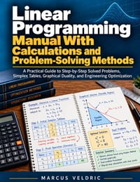 Linear Programming Manual With Calculations and Problem-Solving Methods: A Practical Guide to Step-by-Step Solved Problems, Simplex Tables, Graphical cover