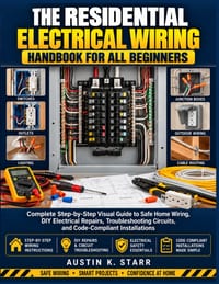 The Residential Electrical Wiring Handbook For All Beginners: Complete Step-by-Step Visual Guide to Safe Home Wiring, DIY Electrical Repairs, Troubles cover
