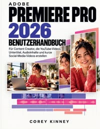 Adobe Premiere Pro 2026 Benutzerhandbuch: Für Content Creator, die YouTube-Videos, Untertitel, Audioinhalte und kurze Social-Media-Videos erstellen cover