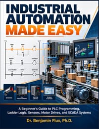 Industrial Automation Made Easy: A Beginner's Guide to PLC Programming, Ladder Logic, Sensors, Motor Drives, and SCADA Systems cover