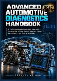 Advanced Automotive Diagnostics Handbook: A Professional Guide to OBD-II Diagnostics, Oscilloscope Testing, Electrical Faults, Engine Performance, and cover