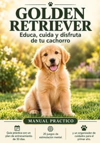 Golden Retriever: Educa, Cuida y Disfruta de tu Cachorro: Guía práctica con un plan de entrenamiento de 30 días, 20 juegos de estimulación mental y un cover